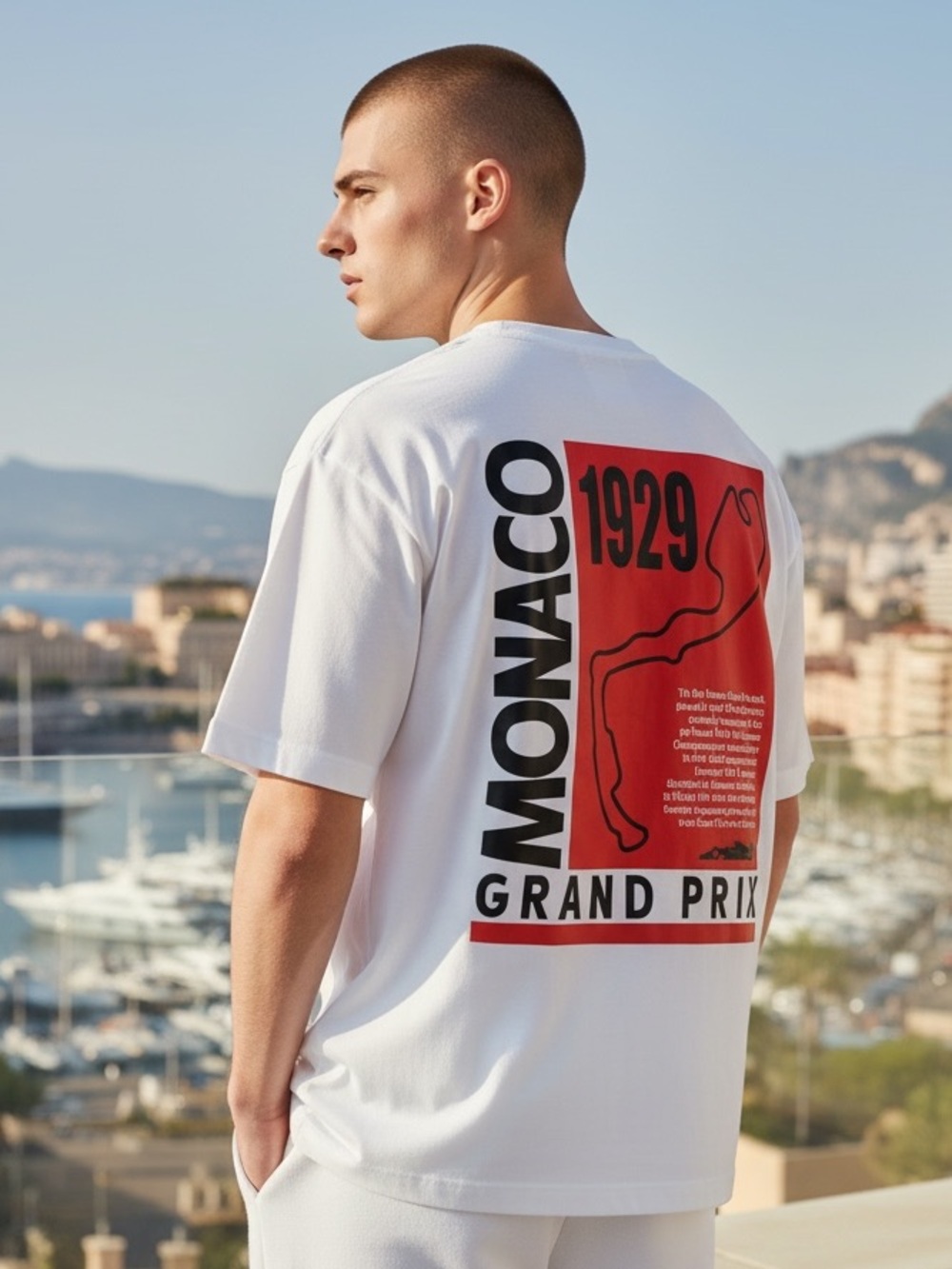 Monaco Grand Prix Reality Racing Team Graphic T-Shirt Mens Medium